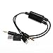 Price comparison product image Shine@ BMW Car Y CableUSB & AUX Adapter Lead Auxiliary Lightning Cable with 35cm for iPod iPhone iPad Audio Charging Cable & Listen Music
