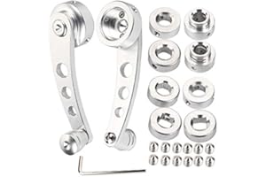 WAKECTS Manovella per finestra, 2 pezzi, in lega, alzata per maniglia per finestra, adatta per auto d'epoca (colore argento)