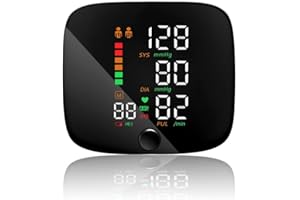 DUPELEC Tensiomètre au Poignet, Mesure Tension Artérielle et Pouls, Brassard Réglable 13.5-19.5 cm, Mémoire 99 x 2 Utilisateurs, Écran LED, Usage Domestique
