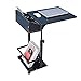 Produktbild Laptopständer DD Computertisch Mit Regalen, Für Schlafzimmer Wohnzimmer Studie Studententisch Höhenverstellbar Von 88 Bis 80 cm - Universalrad -Werkbank (Farbe : SCHWARZ)