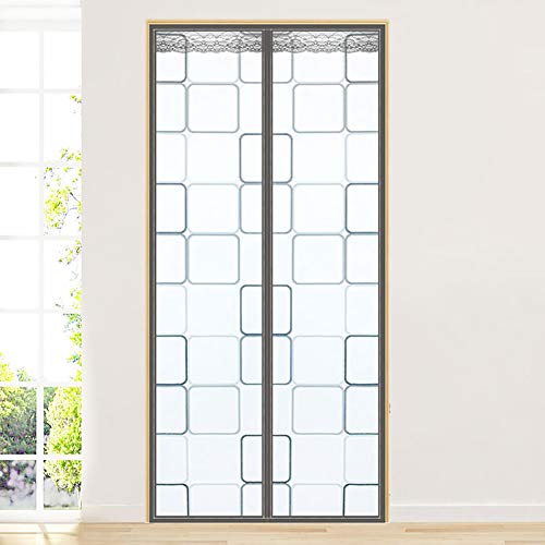 Transparente Térmico Magnético Aislado Puerta Cortina, Puerta De Pantalla Magnética Con Imanes Cortina De Puerta Más Auto Térmico Y Aislante Para La Sala De Aire Acondicionado-a 70x200cm(28x79inch)