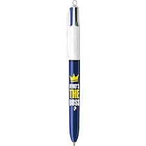 Stylo 4 Couleurs BIC Classique - Dégradé De Couleurs - Pointe Moyenne 1mm - Idéal Pour Bureau Ou Étude