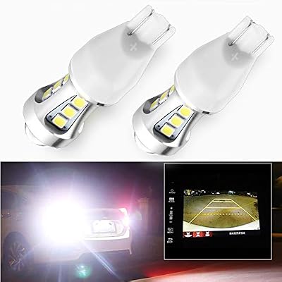 Saint Sunny Lot de 2 Ampoules T15 W16W feux de recul à LED 18SMD 6000K xénon Blanches SUPER CANBUS Ampoule de marche arrière 1200lm réels pour remplacer Ampoules de Clignotant ou des Veilleuses à filament