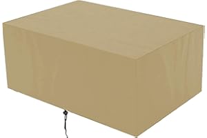 DKLE 115x115x74cm Housse De Protection Imperméable pour Meubles De Jardin, Housse De Table Exterieur Rectangulaire, Housse Salon De Jardin Carré, Bâche De Protection pour Mobilier