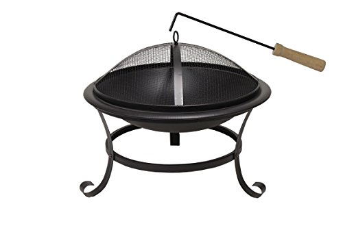 Grafner® FEUERSCHALE FEUERSTELLE FEUERKORB TERRASSENFEUER incl. FUNKENSCHUTZDECKEL SCHÜRHAKEN KOHLEROST