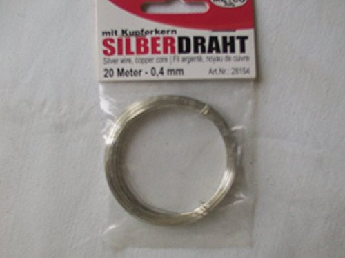 Preisvergleich Produktbild Silberdraht mit Kupferkern 0,4mm x 20m.