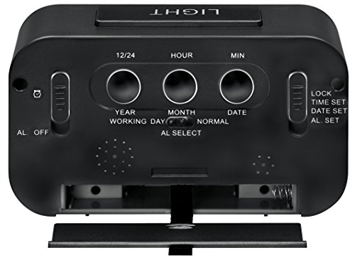 Bresser LCD Wecker MyTime Duo, Schwarz - 3