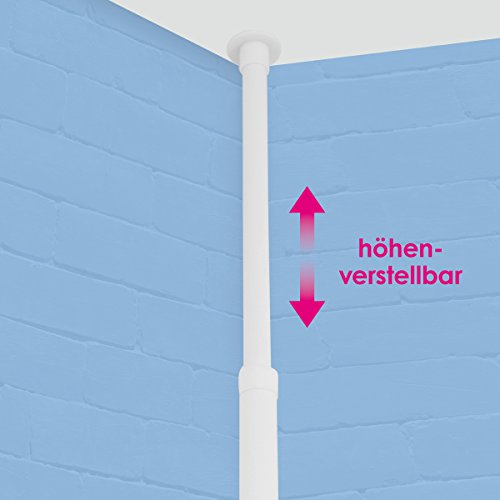 bremermann® Teleskop-Eckregal, weiß, Position variabel, Höhe bis max. ca. 280 cm - 4