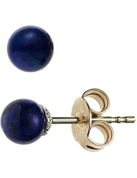 Dreambase Damen-Ohrschmuck Ohrstecker 2 Lapis Lazulis 14 Karat (585) Gelbgold
