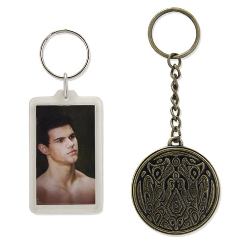 Preisvergleich Produktbild JACOB SET 2 PVC + Metall-Schlüsselanhänger NEW MOON (TWILIGHT)