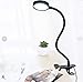 Produktbild Schreibtischlampe Klemmlampe Leselampe LED Buch 3W Tischlampe Tageslicht & Warmweiß Bettleuchte Einstellbar mit USB-Kabel (Kein Adapter) Schwarz