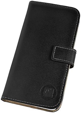 iPhone6 Wallet Case for Apple 6 and 6S - Black Leather - Includes Stylus &amp; Protective Screen by The Smart Exec