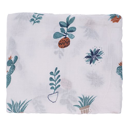 Preisvergleich Produktbild Sharplace Baby Kleinkind Handtuch Badetücher Bambus Baumwolle Duschtücher Decke Kuscheldecke - Pflanzen, 120 * 120cm