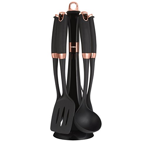 Tour T832020rb Ustensiles de Cuisine, Nylon, Noir et Or rose