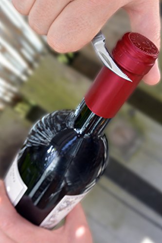 Santorino Kellnermesser – Exklusives Sommeliermesser aus Campecheholz, Weinöffner mit 2 Stufen – Premium Korkenzieher, Flaschenöffner in Geschenkbox - 4