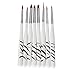 Sunydeal(TM) UV Gel Acrylic Painting Nail Art Design Pen Brush Drawing Painting Dotting Set (8pcs White Nail Art Brush Set)