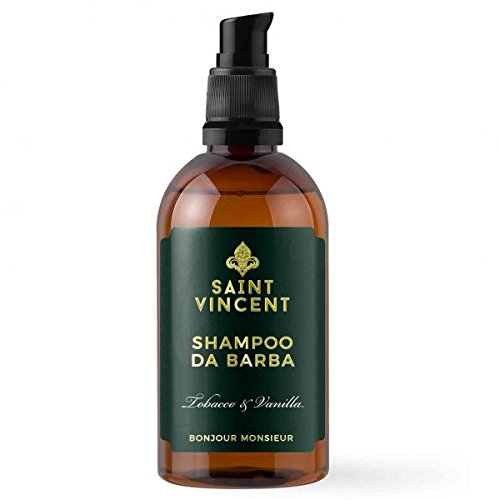 Shampoo Detergente per Barba e Baffi | SAINT VINCENT | Shampoo per la Cura della Barba con Formula Naturale per Donare Morbidezza alla Barba, Fragranza al Tabacco e Vaniglia, 100 ml | MADE IN ITALY...