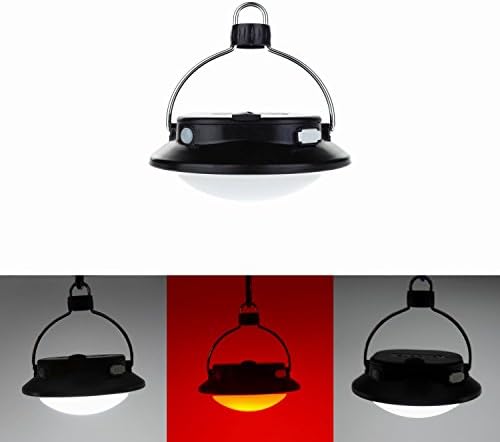 Super Bright USB Rechargeable Outdoor Camping Lantern, Tent Light with Power Bank for Cell Phone Charging, 280Lumens, 3 Lighting Mode, Adjustable Light Angle, Water Resistant, 2pcs 2200mAh Li Batteries and 1pc Hanging Clip Included