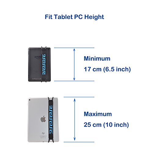 TFY Elastisches Halteband für Tablet Smartphone eReader – iPad (New iPad / iPad Mini & Mini 2 & Mini 3 / iPad Air / iPad Air 2 / iPad Pro 9.7″) – Samsung Tablet Pcs – Nexus 7 / Nexus 10 und Andere – Kunst - 3