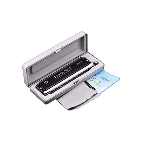 Preisvergleich Produktbild KUQIQI Mundharmonika 16-Loch Professionelle High-End Chromatische Mundharmonika, Tonart C, Schwarz, Geeignet for Anfänger Selbststudium, Fortgeschrittene Leistungen, Kreation.Ein tolles Geschenk for F