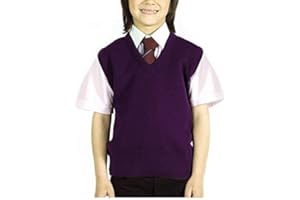 CKL Boys School Uniform V Neck Sleeveless Slipover Wool Mix Tanktop Jumper