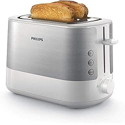 Philips HD2637/00 Grille-Pain avec Fente large Métal/blanc 950 W