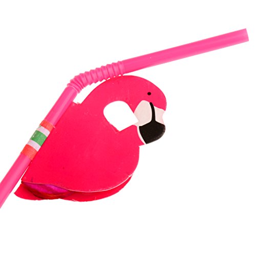 25x Flamingo Trinkhalme Strohhalme Halme Cocktail Hochzeit Party Barzubehör – Rosa, 23 cm - 3