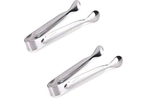 U-K Pinze per zollette di zucchero Pinzette Clip da tè Ghiaccio per bustina di tè da tè Preparare il tè Zucchero alimentare 11 * 1.6 CM 2 pezzi Pratico e popolareDauerhaft Nützlich und praktisch Nettes