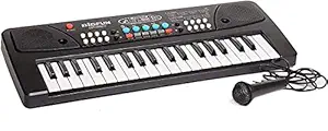 fovro Bigfun Piano, Multi-Function Charging Electronic Kids Piano Keyboard Educational Toy Organ for Kids Toddlers Children with Microphone,Eco Friendly Plastic (Black)