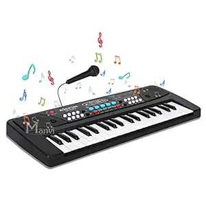 MANVI Kids Piano Keyboard, Portable Electronic Keyboards for Beginners, Piano for Kids with Microphone, 37 Keys Kid Musical Toys Pianos for Girls Boys Ages 3+ (Kids Piano 37 Key)