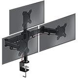 Esta gama está fabricada en acero y cuenta con sistema de gestión de cables y cabezal articulable. El modelo DM253 dispone de dos brazos articulables de 34 cm y un brazo fijo para la pantalla superior. No es necesaria ninguna herramienta para cambiar la posición de la pantalla.