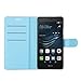 Produktbild Huawei P10 Lite hülle, KuGi Huawei P10 Lite hülle / Fall - Hochwertige PU-Leder Ständer Wallet hülle für Huawei P10 Lite smartphone.(Blau)