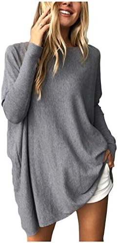 Aumir Womens Oversized Batwing Pullover Long Sleeve Loose Sweater Jumper Tops