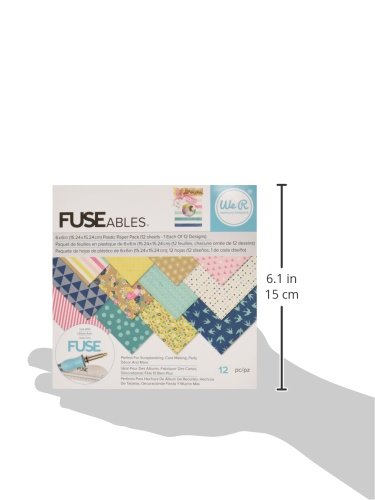 WE R Memory Keepers 12 Bogen fuseables Gemustertes Papier Pack, 6 x 6 - 3