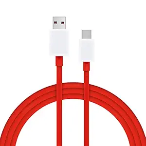 RSC POWER+ Compatible Dash/Warp Data Sync Fast Charging Cable Supported for All C Type Devices (Red and White)