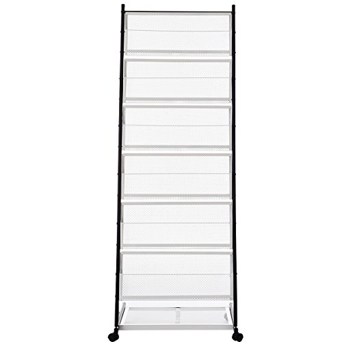 DXP Prospektständer Prospekthalter Mobil mit Rollen A4 Brochure Literature Magazine Display Stand Rack 6 Ebenen HJ-02 - 3