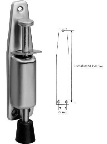 Türfeststeller Türstopper Torfeststeller Edelstahl matt gebürstet Höhe 180mm