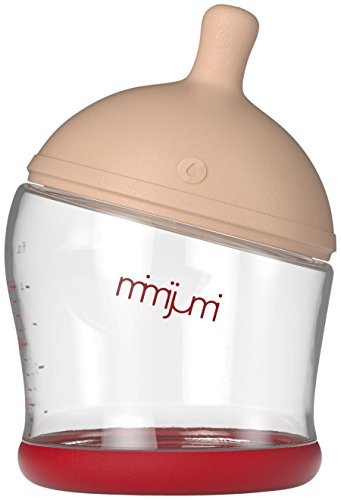 mimijumi Baby-Trinkflasche, 120 ml, transparent/rot - 2