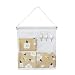 Produktbild TREESTAR Hängeorganizer mit 4 Tasche und 3 Haken, Wand Hängenden Hanging Storage Bag Hängende Kombination Wand Hängen Hängeorganizer, Multifunktionale Wohnzimmer Schlafzimmer badmöbel türregal