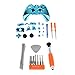 Produktbild perfk Controller Mod Schutzhülle Case Cover Gehäuse Abdeckung Schutz Fall + Tool Kit für Microsoft Xbox One- Chrome Blau