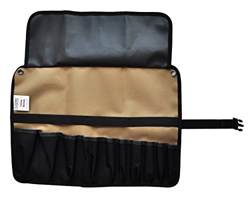 FASITE Rolltasche mit 10 Fächern Taschen Werkzeugtasche Werkzeugrolltasche Werkzeugrolle unbestückt für Wartungstechniker Tragetaschen - 7