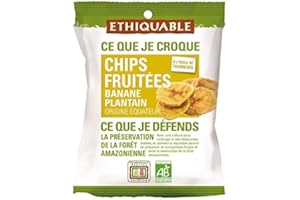 ETHIQUABLE Chips FRUITÉES Banane Plantain bio & équitable