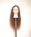 amazon finest 22'' 100% Real Human Hair, Female Barber Hairdresser Hair Hairdressing Hair Cutting Student Practice Training Head Doll Mannequin