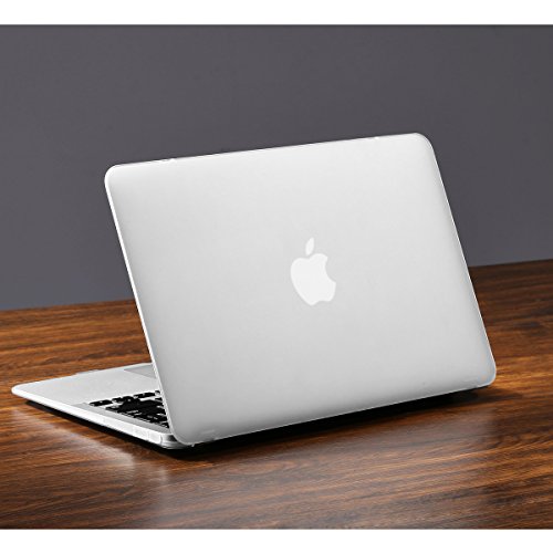LENTION Matte Hartschale für MacBook Pro (13″, Mitte 2010 zu Mitte 2012) Modell-A1278, LENTION Durchsichtige Plastikabdeckung & Schale für Mac Book Laptop, matte Hülle mit Gummifüßen, mit Anti-Staub Port Stecker – Transparent Weiß - 8