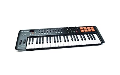 M-Audio Oxygen 49 IV - Clavier Maître MIDI 49 Touches, 8 Pads Sensibles à la Vélocité et Boutons de Contrôles Assignables + Logiciels Inclus (Live Lite, Twist, Xpand !2)