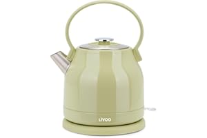 Kamberg - 0008128 Elektrische waterkoker, roestvrij staal, 18/10 – 1,8 liter – 1500 W – snel koken – compact design – BPA-vrij – brons