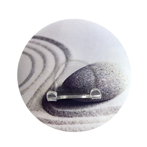 WENKO 20198100 Static-Loc Wandhaken Duo Sand & Stone - Befestigen ohne Bohren, Kunststoff, 8.5 x 2 x 8.5 cm, Mehrfarbig