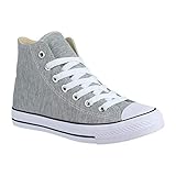  Elara Unisex Sneaker  Bequeme Sportschuhe für Damen und Herren  Low top Turnschuh Textil Schuhe 014-A LT.Grey 41