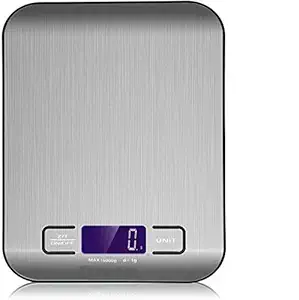 FAGVA Stainless Steel Digital Kitchen LCD Scale Weighing Machine - Kitchen Nutrition Measurement Tool Scale Multifunction Food Scale