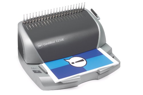 GBC CombBind C210E Comb Binding Machine with Electric Punch (Punch Capacity 20 Sheets, Bind Capacity 330 Sheets)